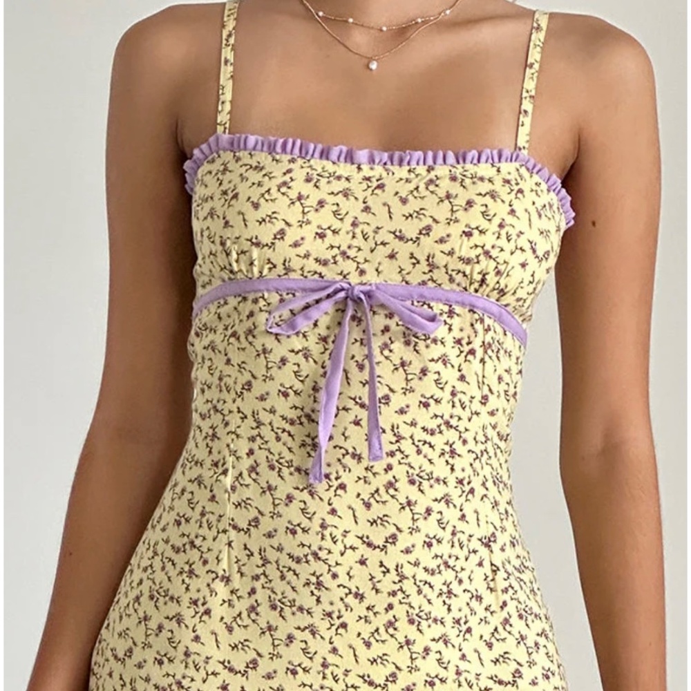 Motel rocks isaure yellow midi dress size xs - Picture 6 of 7